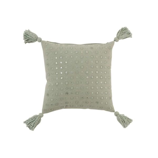 CUSHION TASSEL SQUARE COTTON MINT