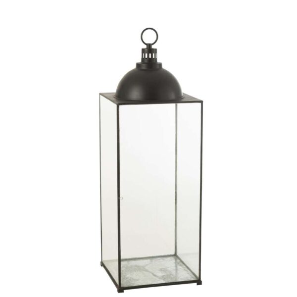 LANTERN HAGRID GLASS/IRON BLACK L