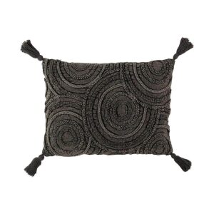 CUSHION CIRCLE COTTON RECTANGLE DARK GREY