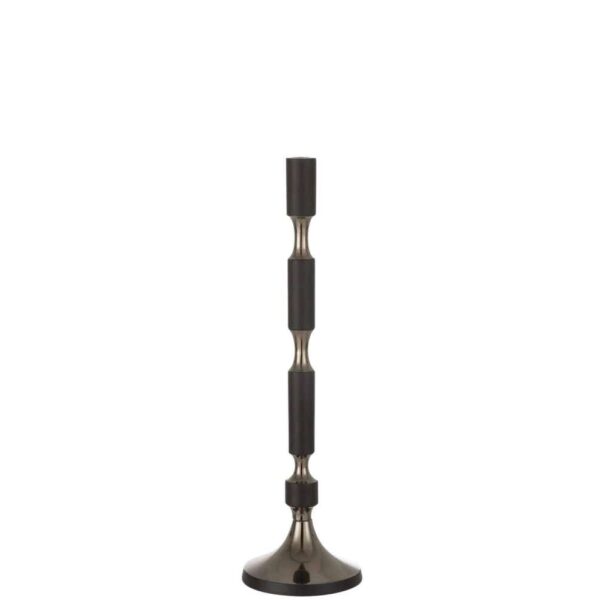 CANDLE HOLDER LEO BLACK/GOLD LARGE