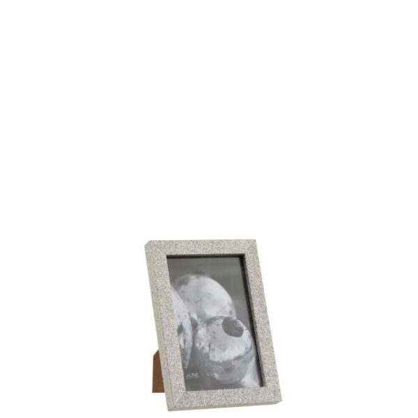 PHOTO FRAME 10X15 GLITTER WOOD SILVER SMALL