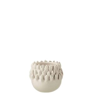 FLOWERPOT IBIZA CERAMIC WHITE SMALL