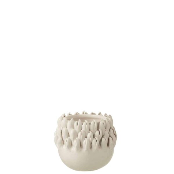 FLOWERPOT IBIZA CERAMIC WHITE SMALL