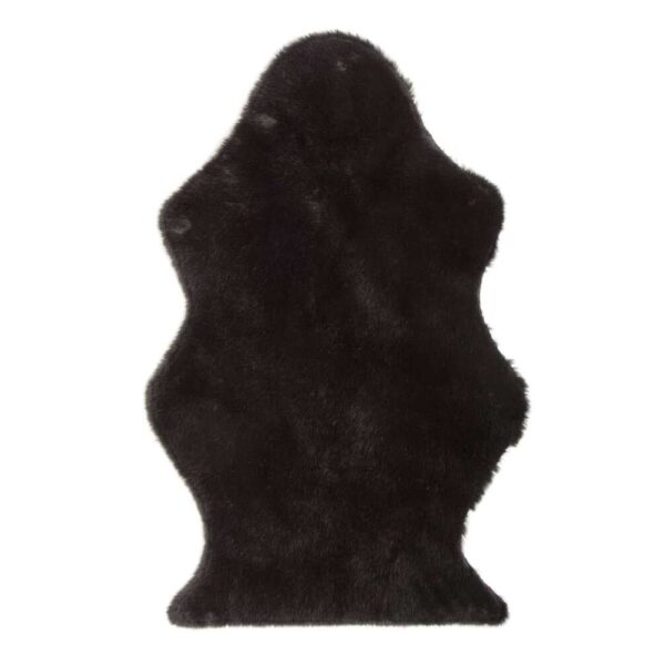 FLOOR MAT SHEEP FAKE FUR BLACK