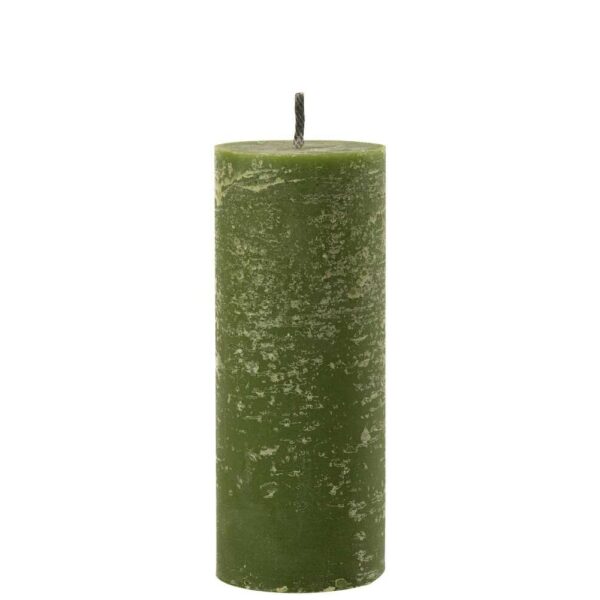 OUTDOOR CANDLE PILLAR PARAFFIN GREEN LARGE-45HOURS