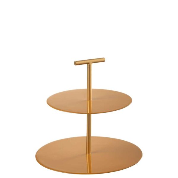FOOD STAND ROUND METAL OCHRE