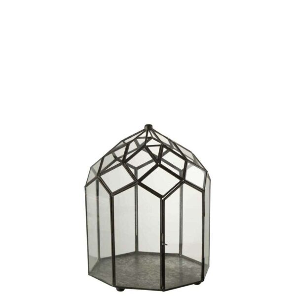 TERRARIUM GLASS/METAL BLACK MEDIUM