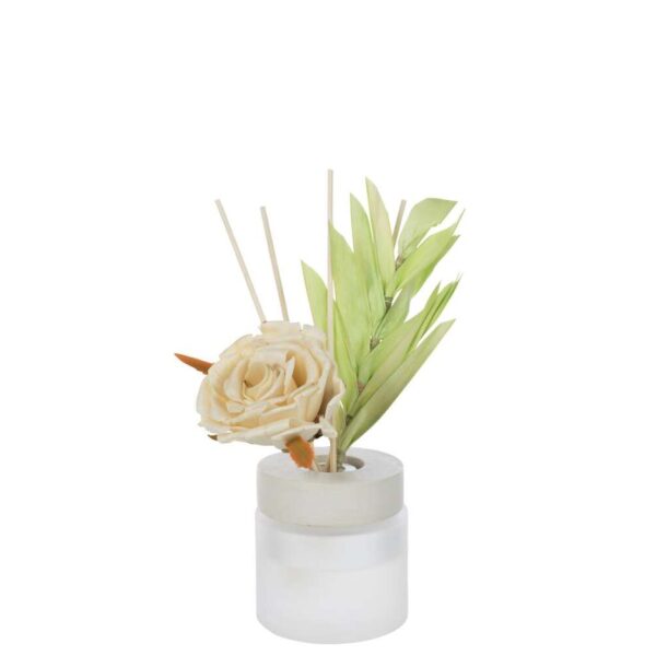 SCENTED OIL+FLOWER GLASS YELLOW