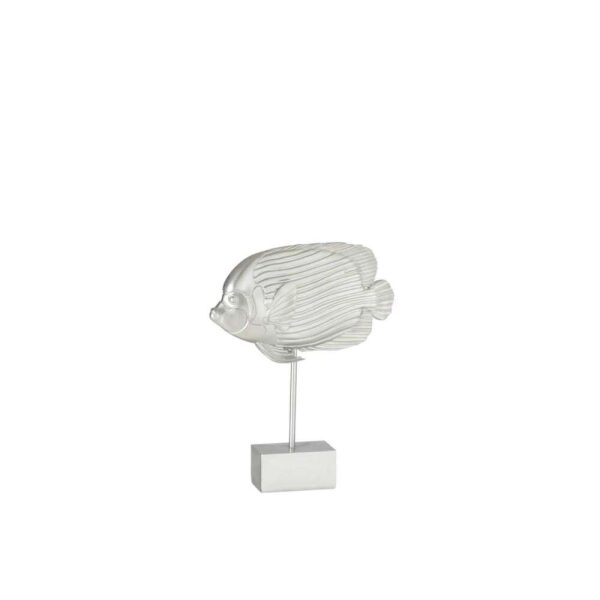 TROPICAL FISH ON FOOT POLY SILVER