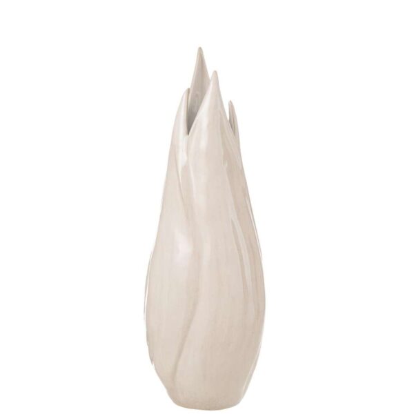 VASE IBIZA SHINY CERAMIC BEIGE LARGE