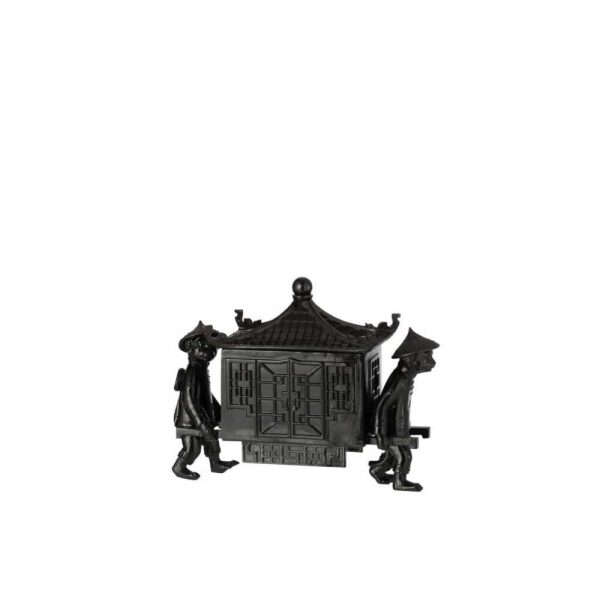 MONKEYS MET ORIENTAL TEMPLE POLY BLACK