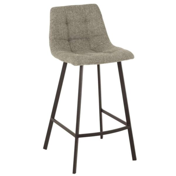 BARSTOOL STEPHANE  TEXTILE/METAL GREY