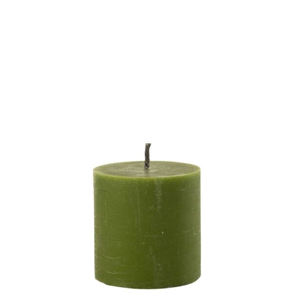 OUTDOOR CANDLE PILLAR PARAFFIN GREEN SMALL-70HOURS