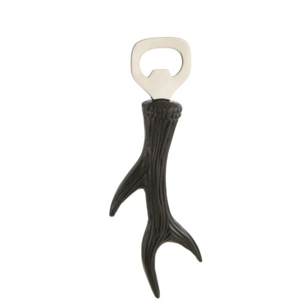 BOTTLE OPENER ANTLERS ALUMINIUM BLACK