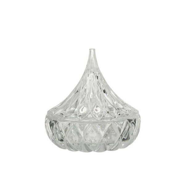 JAR POINTY CUT GLASS TRANSPARENT