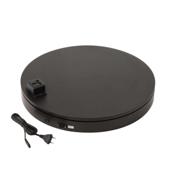ROTATING BASE ROUND + SOCKET 100KG PLASTIC BLACK MEDIUM