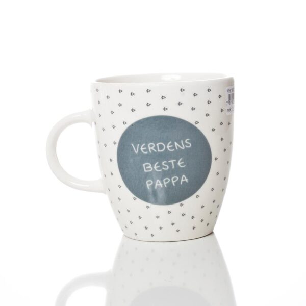 kaffekopp, lite krus med tekst- verdens Beste Pappa- ca 7X8cm