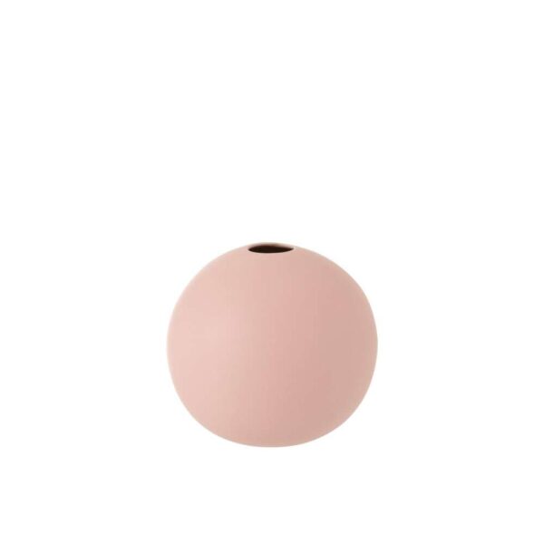 VASE BALL CERAMIC PASTEL PINK MEDIUM