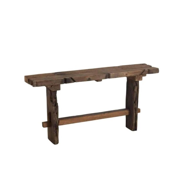 CONSOLE ROUGH RECYCLED WOOD BROWN