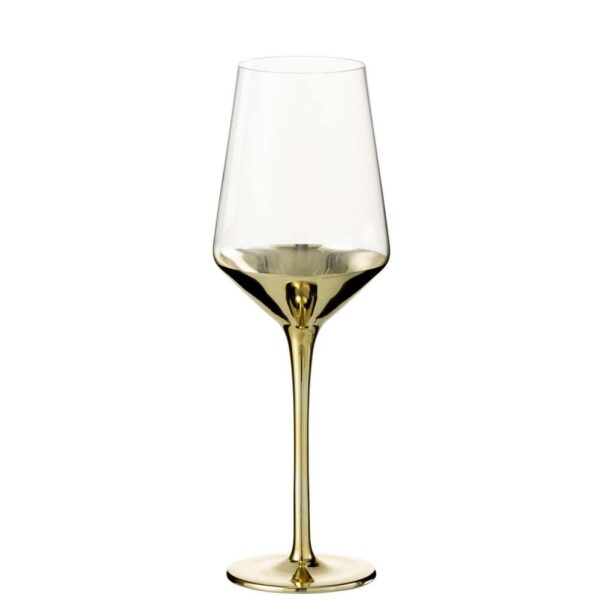 WINE GLASS GLASS GOLD/TRANSPARENT