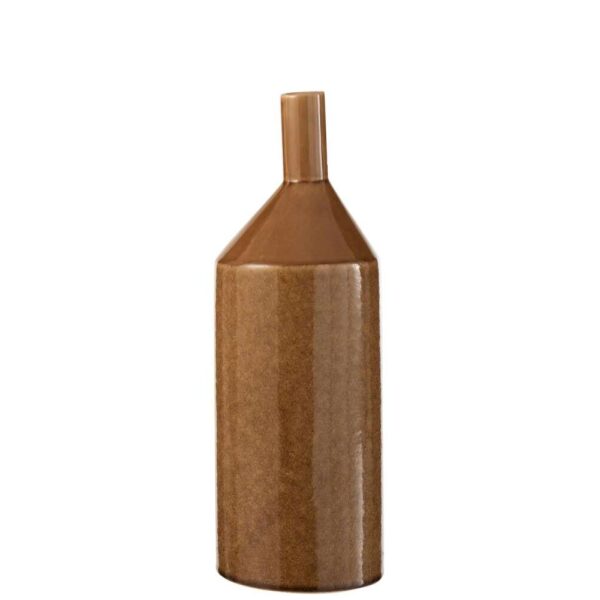 VASE HIGH CERAMIC BROWN SMALL