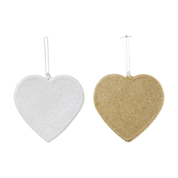 COASTER HEART SHAPE GLASS MATTE WHITE ASSORTMENT OF 2