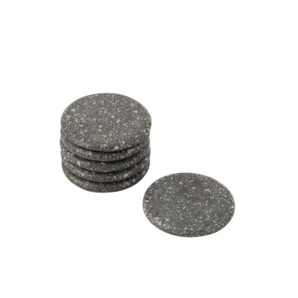 SET OF 6 COASTER MARBLE GREY