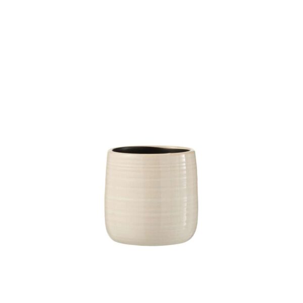 FLOWERPOT REGULAR CERAMIC WHITE SMALL