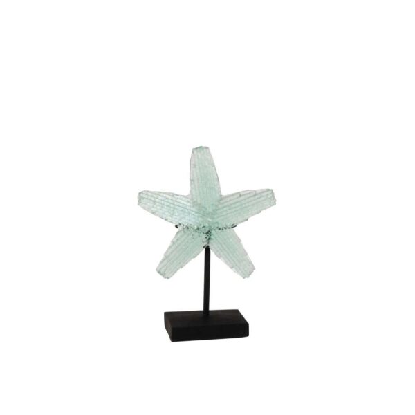 STARFISH ON FOOT RECYCLED GLASS TRANSPARANT SMALL