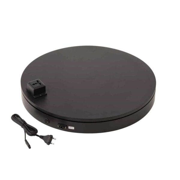 ROTATING BASE ROUND + SOCKET 40KG PLASTIC BLACK MEDIUM