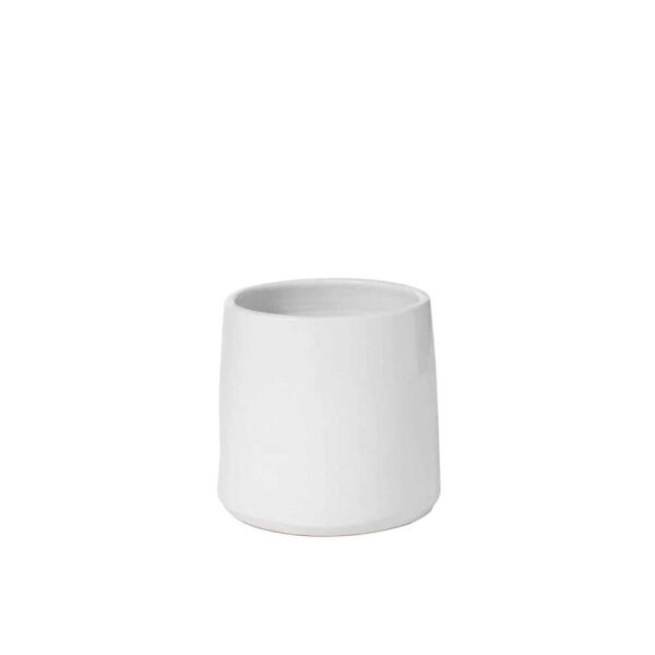 FLOWER POT ROUND CERAMIC WHITE MEDIUM