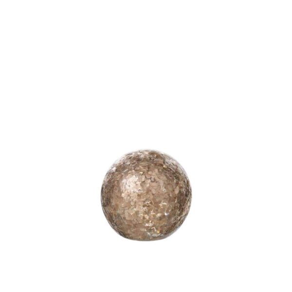 PAPERWEIGHT CONFETTI GLASS GOLD SMALL