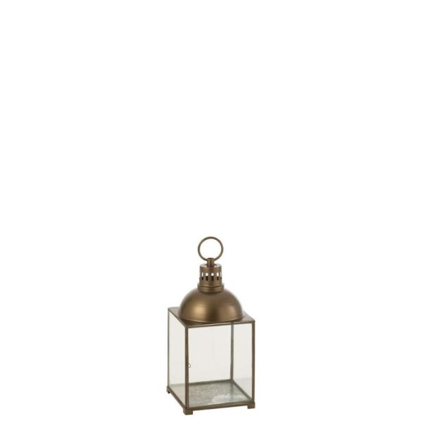 LANTERN HAGRID GLASS/IRON BRONZE S