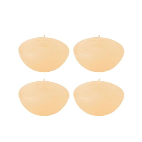 BOX 4 FLOATING CANDLE BEIGE LARGE-8H