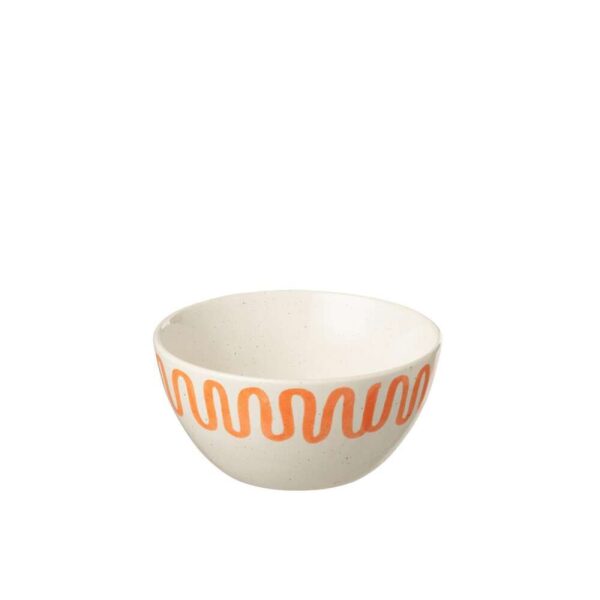 BOWL CURVE PORCELAIN ORANGE