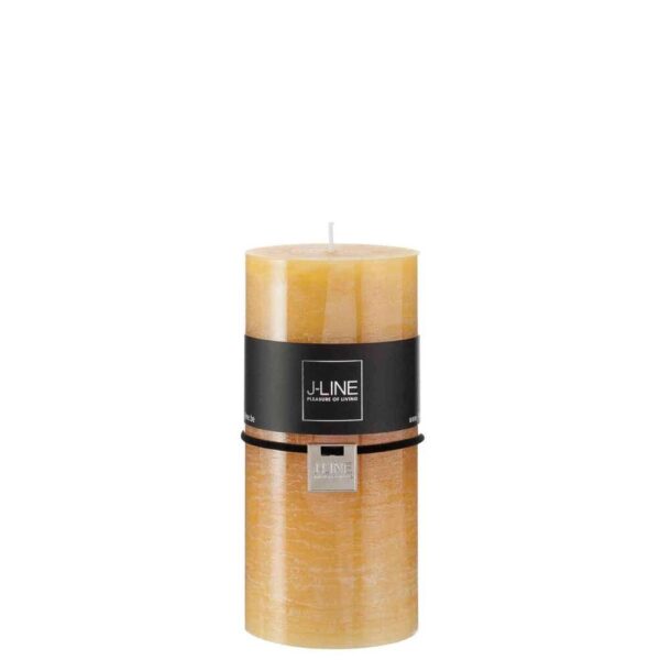 CYLINDER CANDLE OCHRE L -52H