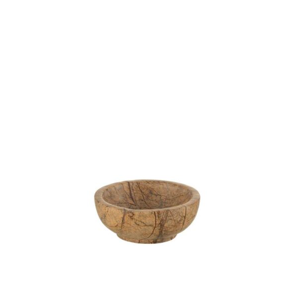 BOWL ROUND MARBLE ONI BROWN/OCHRE