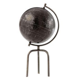 GLOBE TRIPOD IRON/PLASTIC SILVER/BLACK LARGE