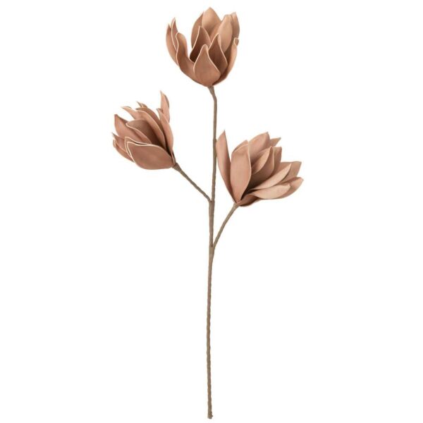 FLOWER BRANCH SHORT LEAVES 3 HEADS EVA NUDE PINK