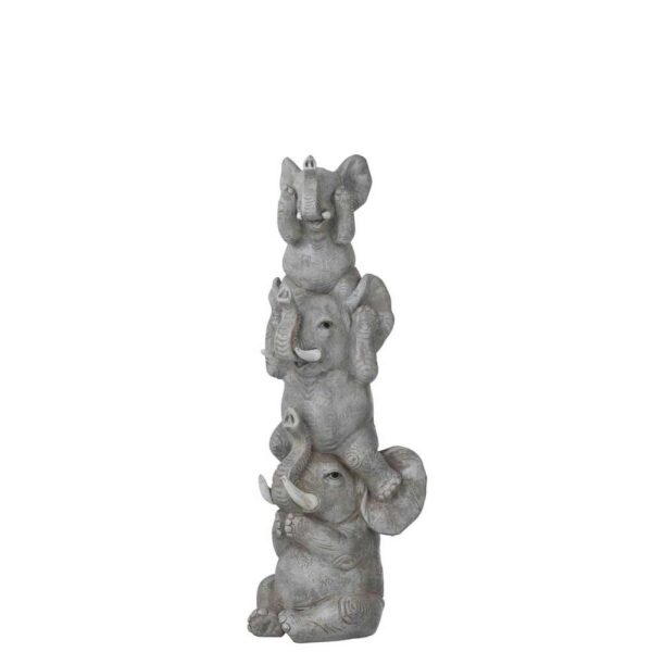 ELEPHANT HEAR/SPEAK/SEE NO EVIL POLY GREY