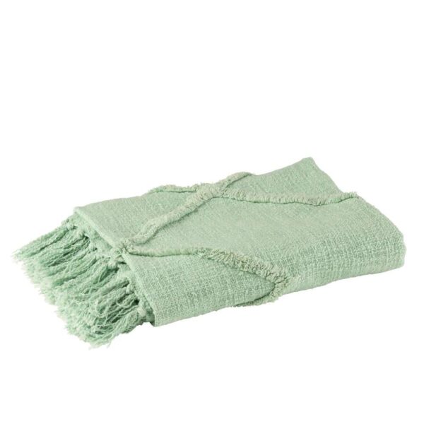 PLAID RHOMBUS COTTON POLYESTER LIGHT GREEN