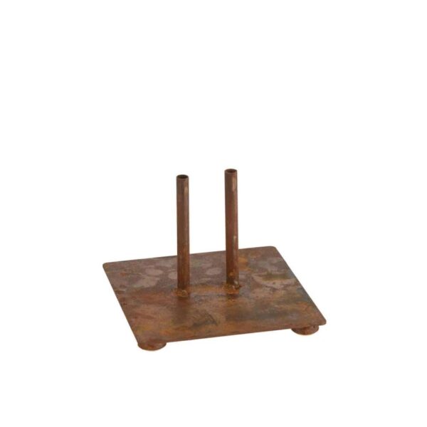 FOOT FOR GARDEN STAKE 2 PIN IRON RUST SMALL