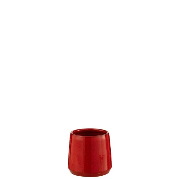 FLOWERPOT ROUND CERAMIC REDRE EXTRA SMALL