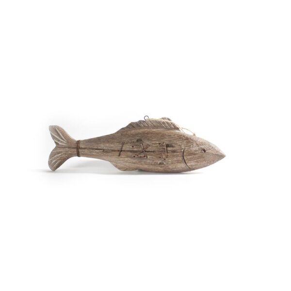 Maritim Fiske figur i rekved -til å henge-30X4X19Cm