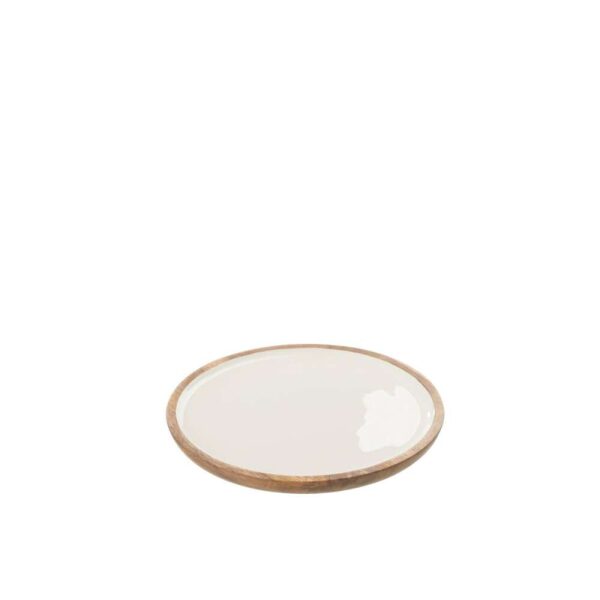 TRAY KOS WOOD BROWN/WHITE SMALL