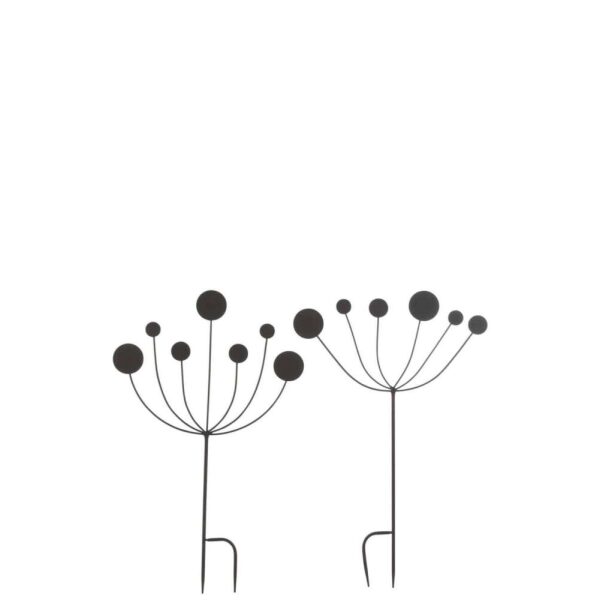 DECORATION GARDEN ABSTRACT IRON BLACK SMALL ASSORTMENT OF 2
