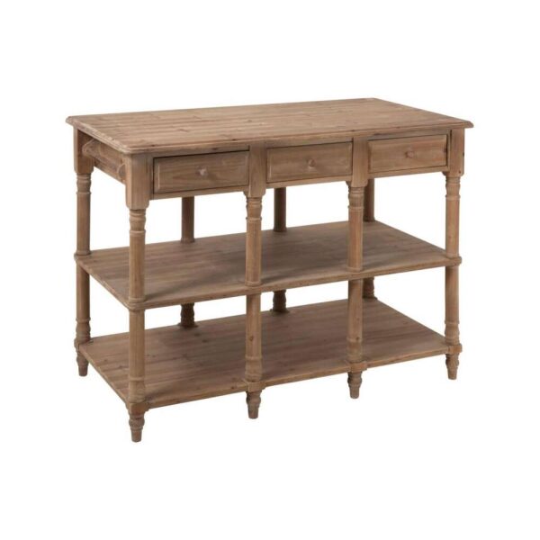 CONSOLE 6 DRAWERS WOOD NATURAL