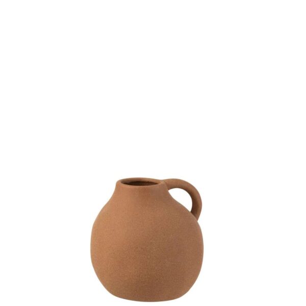VASE JUG CERAMIC BROWN SMALL