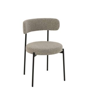 CHAIR BOUCLE PLYWOOD/POLYESTER GREY/BLACK