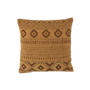 CUSHION ETNIC COTTON SQUARE OCHRE